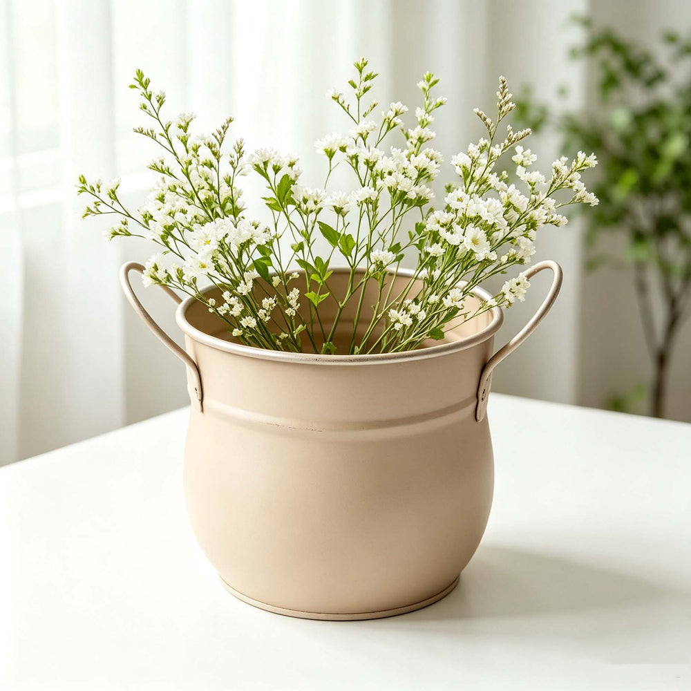 Retro Dual Ear Iron Flower Bucket
