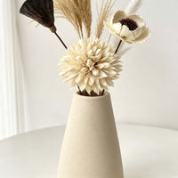 Beige Speckled Ceramic Vase Minimalist Decor