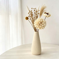 Beige Speckled Ceramic Vase Minimalist Decor