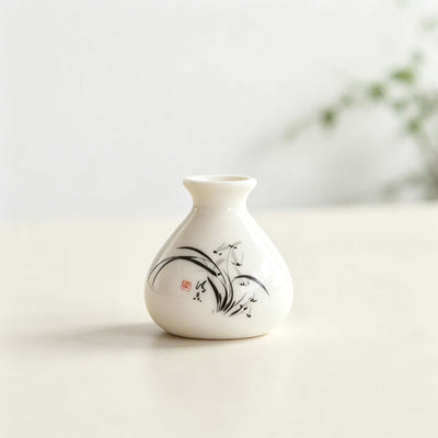 Chinese Orchid Porcelain Mini Flower Vase